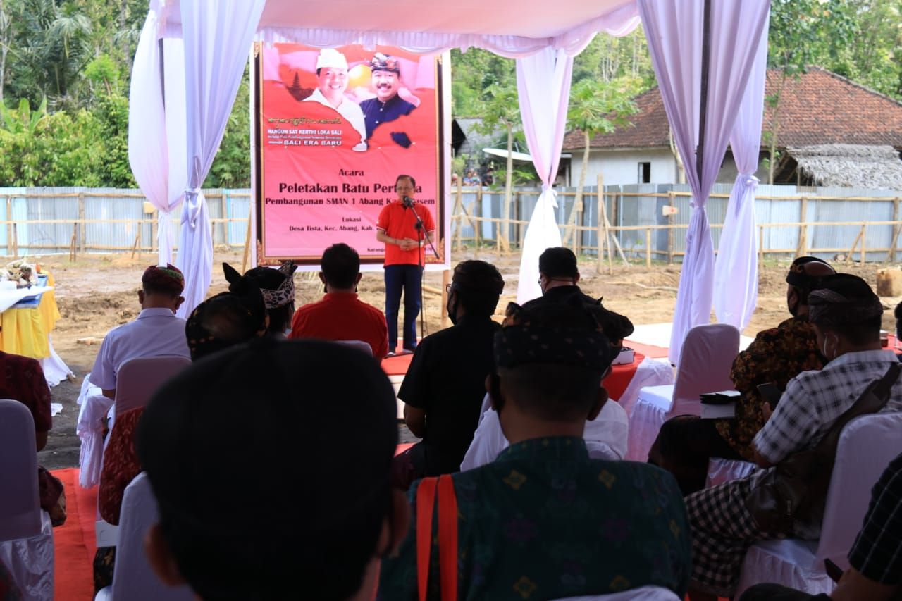 podiumnews.com-Koster Realisasi Pembangunan SMAN 1 Abang, Lulusan SMP Tak Lagi Pergi Jauh Lanjutkan Sekolah